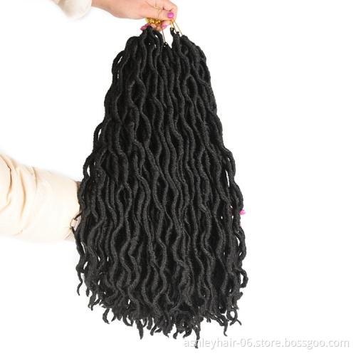 Julianna Extensions Colored Ombre color Goddess Long Crochet Hair Braids Faux Locs Braid Synthetic Hair Gypsy Locs